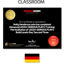 2 Tag „Advanced“-Ausbildung: LEGO® SERIOUS PLAY® Baustufe 3 – Systemmodelle. Kursgebühr + Bücher zum Download