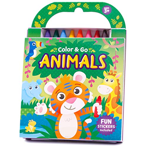 Animals Coloring Book with Crayons