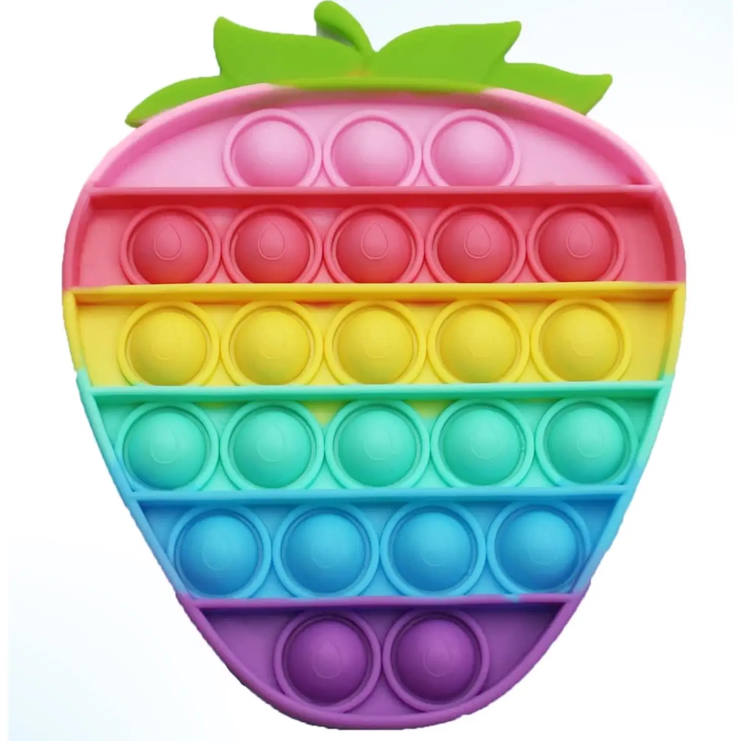 Rainbow Strawberry Pop-It Toy